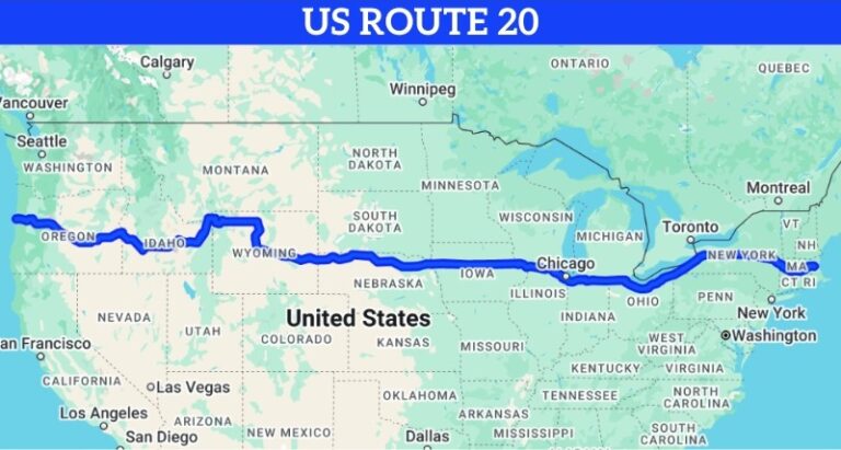 12 Longest Highways In The USA In 2025 And Which One Is The Best For A US Route 20 Map 768x411 