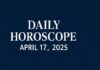 Daily Horoscope April 17, 2025
