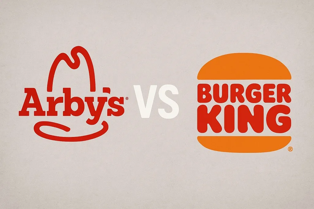 Arby’s vs Burger King logos in a head-to-head comparison