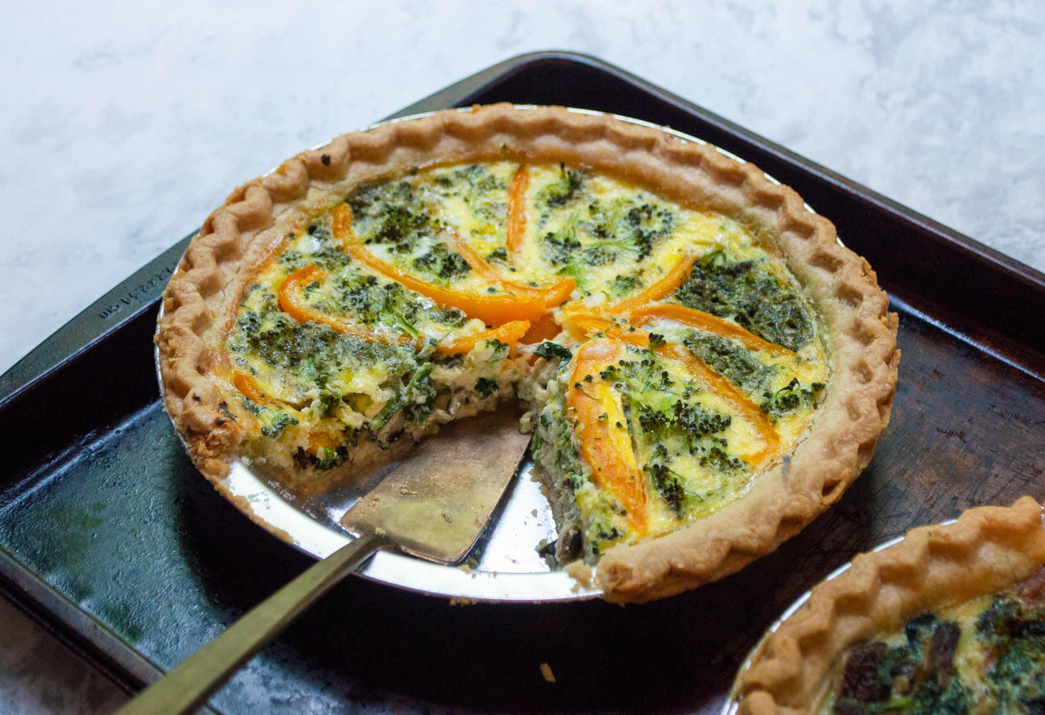 Leftover Roasted Vegetable Quiche