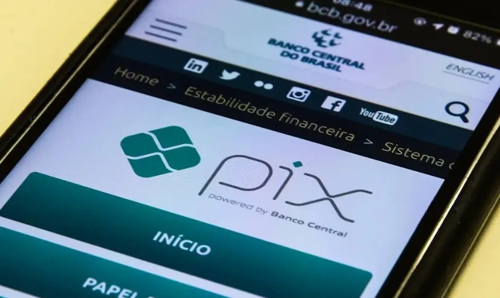 Mobile interface showing Brazil's PIX system used in digital payments for betting under new law regulations