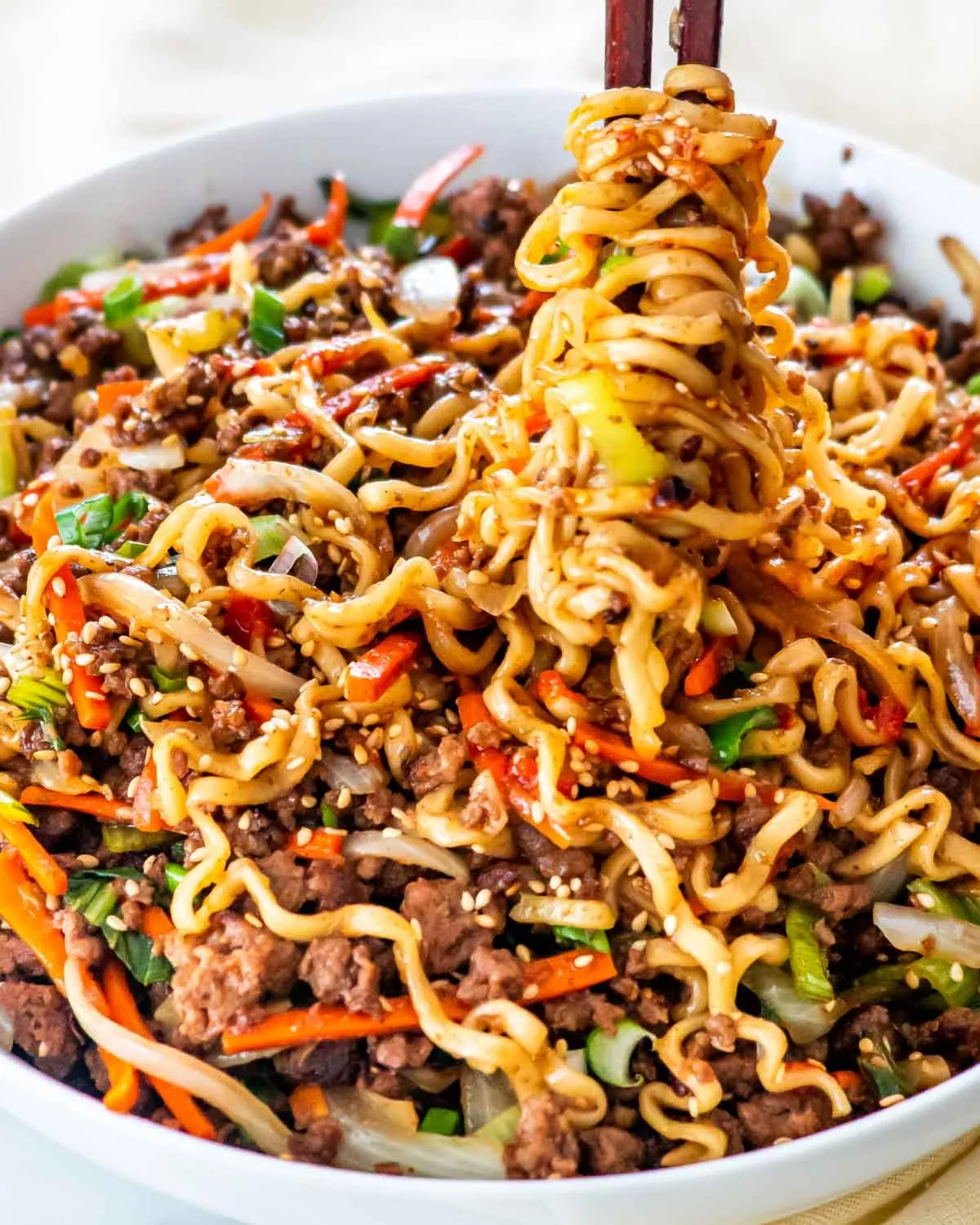 Ramen Noodles With Leftover Meat