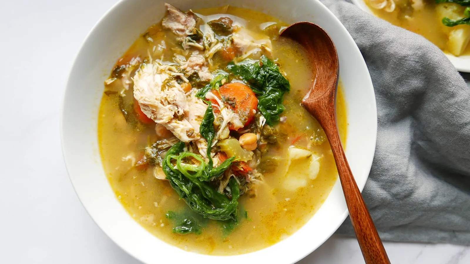 Soup With Roasted Chicken Carcass