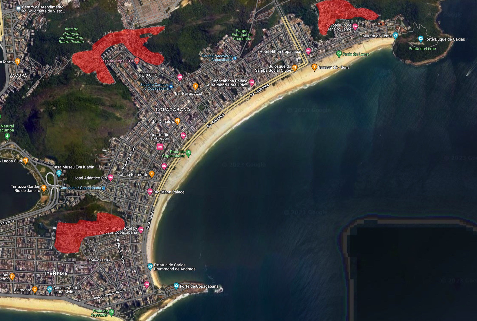U.S. State Department rates favela areas as Level 4 (Do Not Travel)