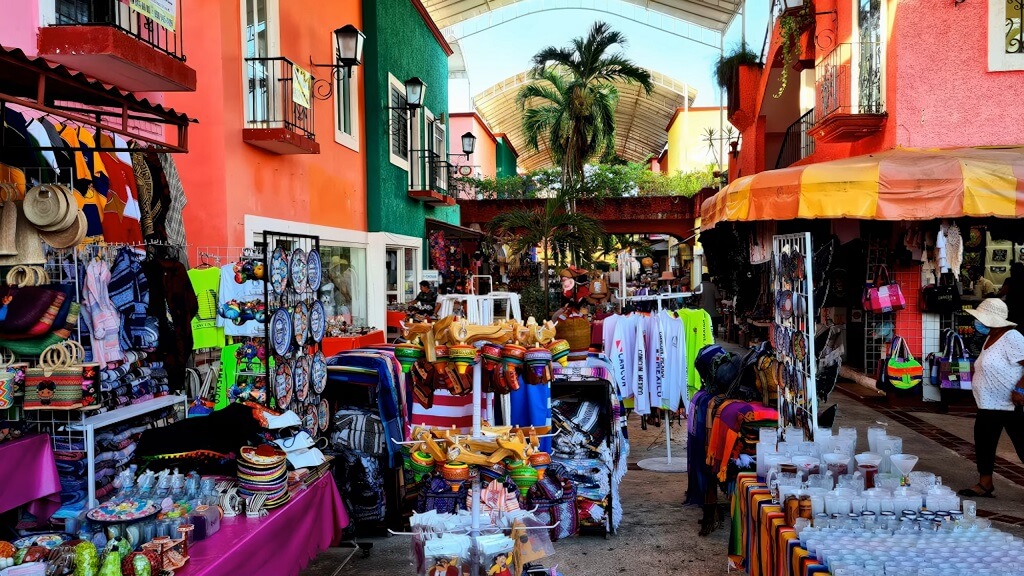 Mercado 28 in downtown Cancun, a colorful market with local crafts, souvenirs, and handmade goods in a tourist-safe area