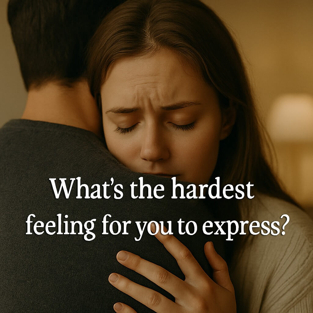 What’s the hardest feeling for you to express?