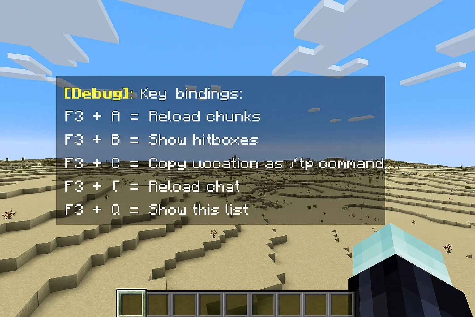 Minecraft F3 Commands