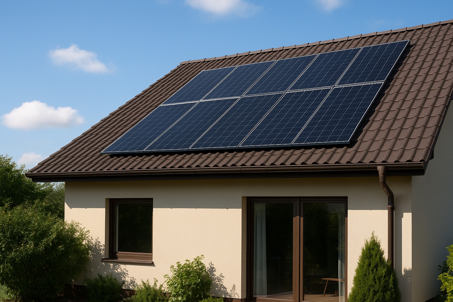 An image showing solar panels installed on a rooftop.