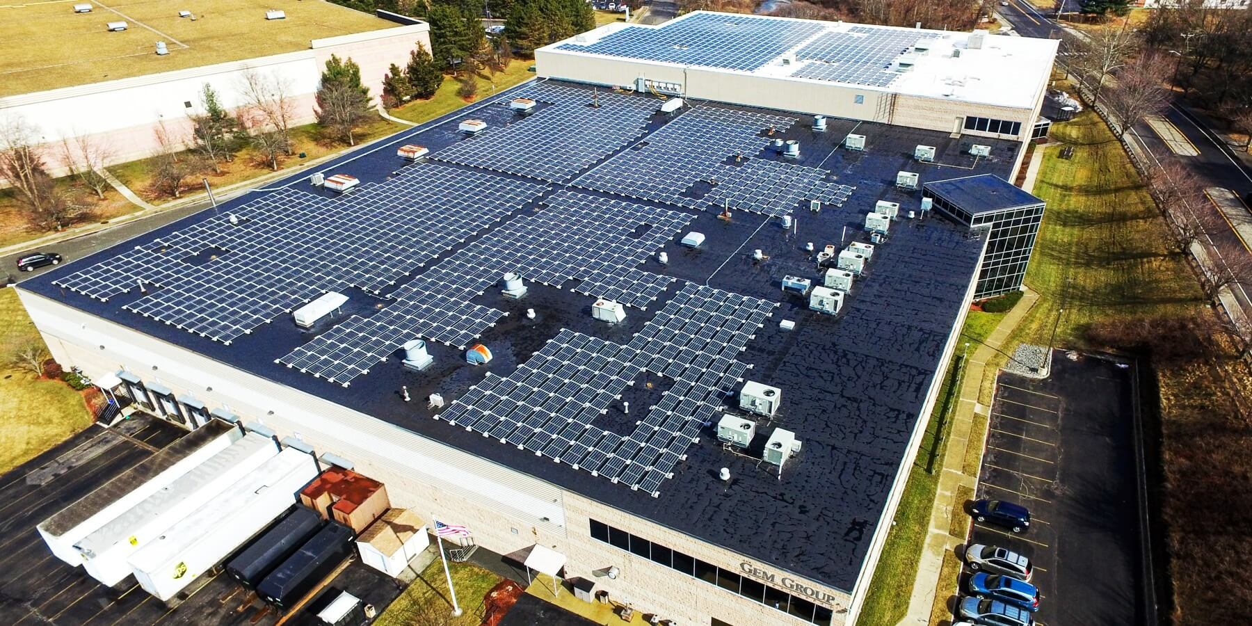 Warehouse Rooftops Solar Panels