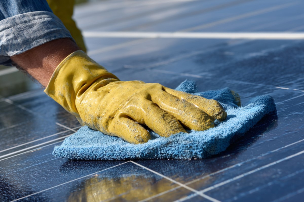 You must keep the solar panels clean if you want to keep them efficient.