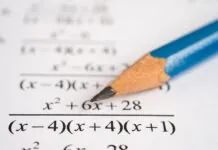 12 Geometry and Algebra Topics Students Must Learn Before Final Exams Student works through geometry and algebra topics on paper with a pencil and visible equations